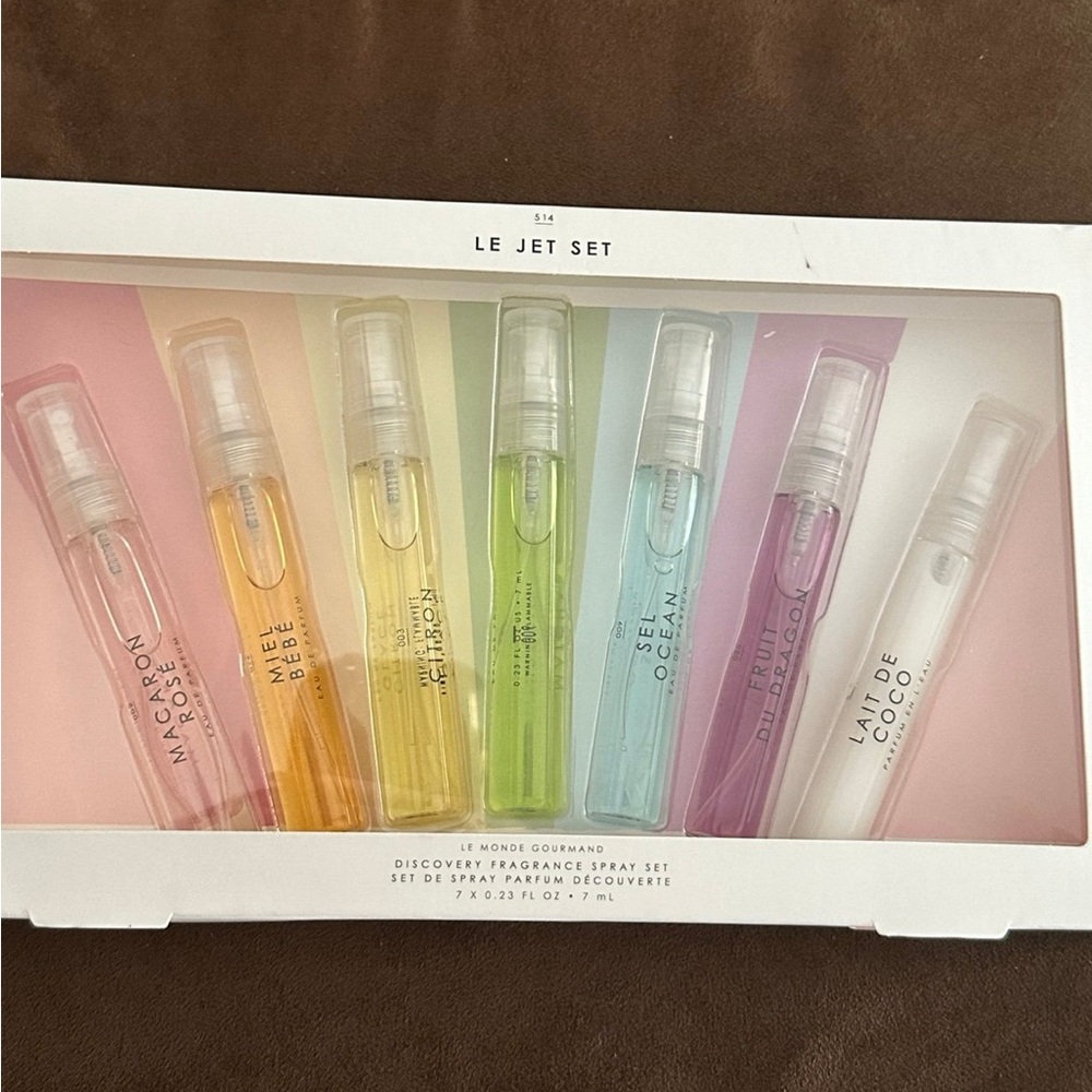 Le Monde Gourmand Le Jet 7 pc Discovery Fragrance Set NIB